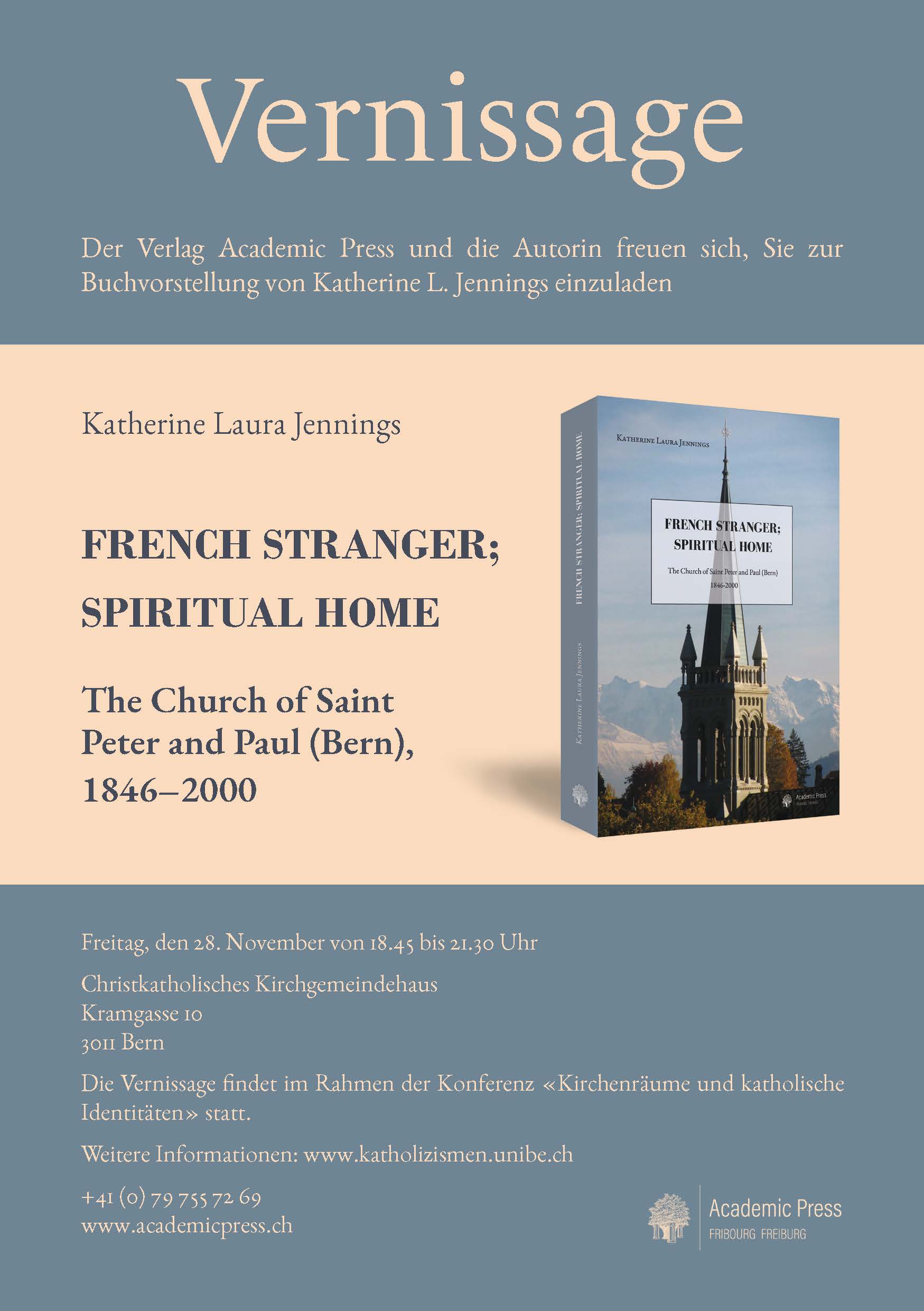 Buchcover mit der Darstellung der Christkatholischen Kirche Hl. Peter und Paul in Bern
