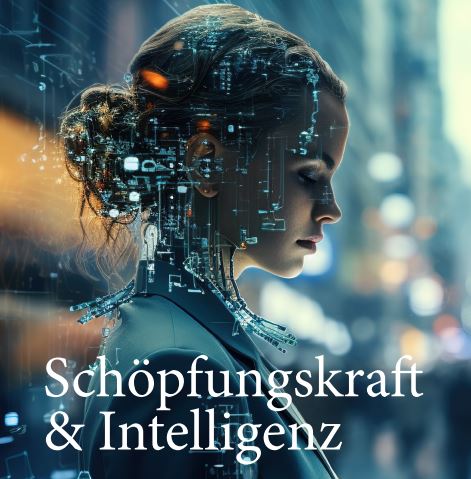 Abbildung eines Mädchens mit dem Handy stilisiert als digitales Bild