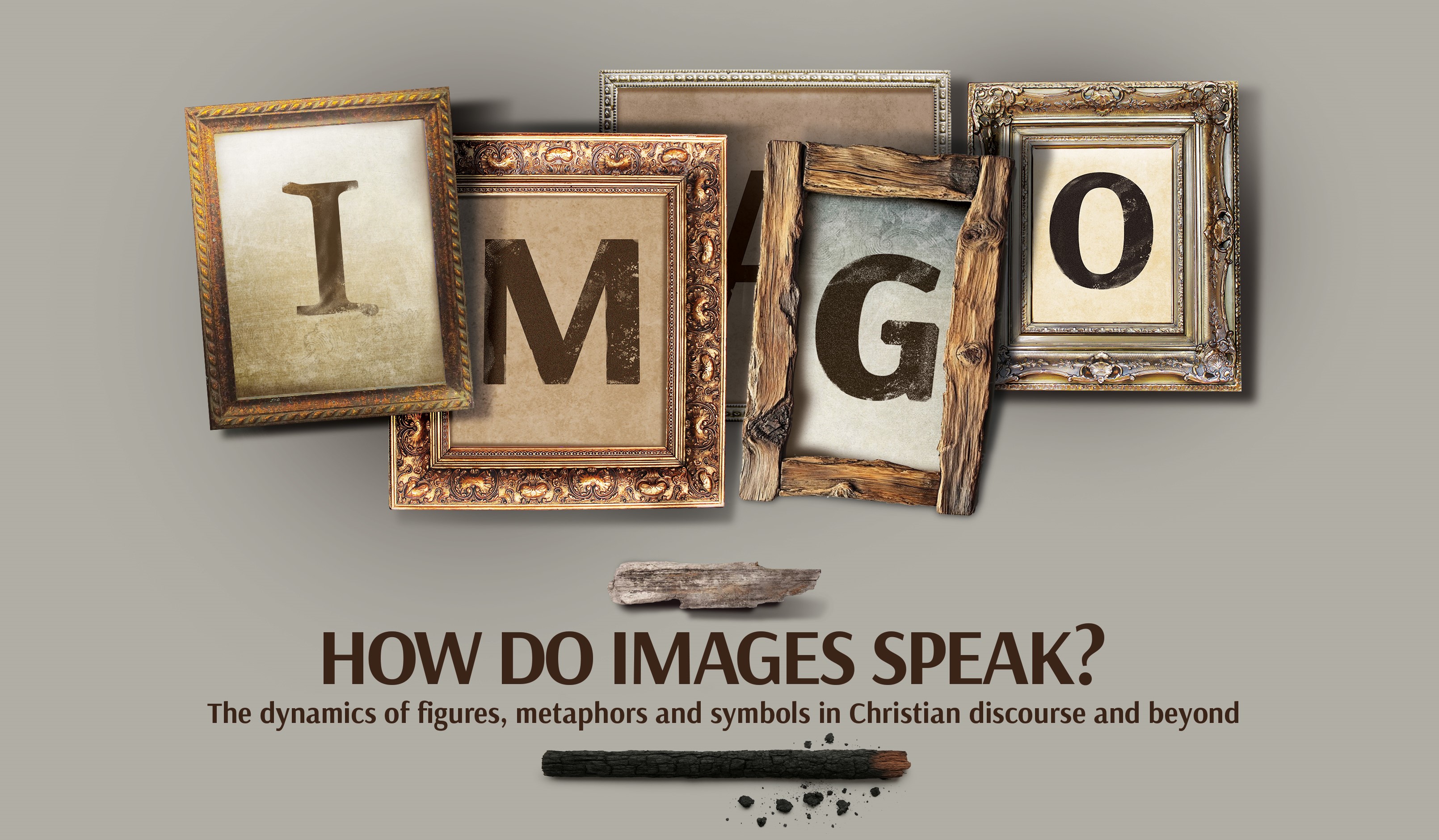 Logo des Projekts: Buchstaben IMAGO in Bilderrahmen