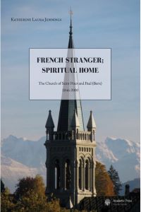 Cover des Buches mit der Abbildung des Turms der christkatholischen Kirche St. Peter und Paul in Bern und Alpen im Hinitergrund